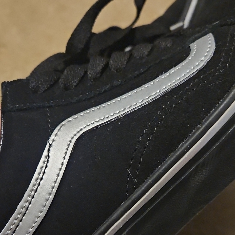 Classic Black and Silver Low Top Vans - Picture 10 of 10
